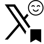 X/Twitter bookmarks and impressions icon