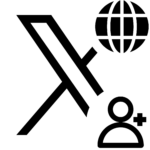 X/Twitter followers country targeted icon