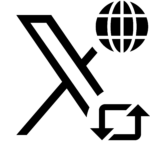 X/Twitter targeted retweets icon